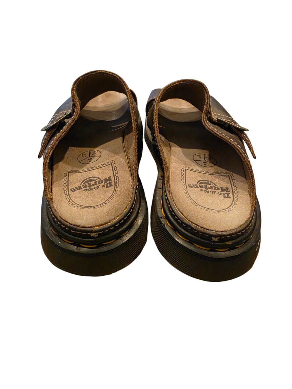 Dr. Martens Docs Vintage Sz. US 10 Air Wair Chunky Mule Platform Slides England - Picture 6 of 8